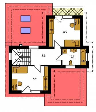 Mirror image | Floor plan of second floor - TREND 263